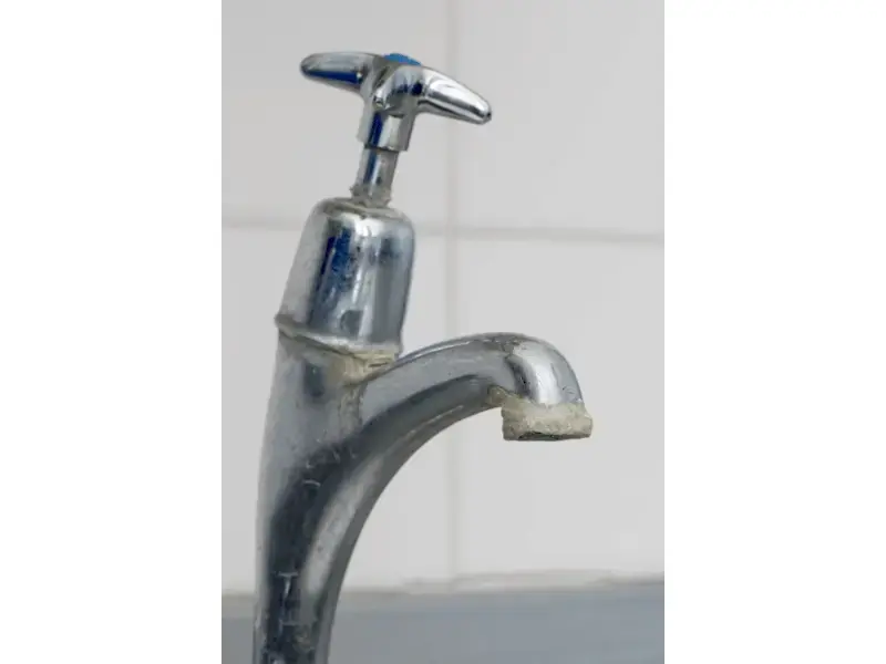 calcium build up on sink faucet​
