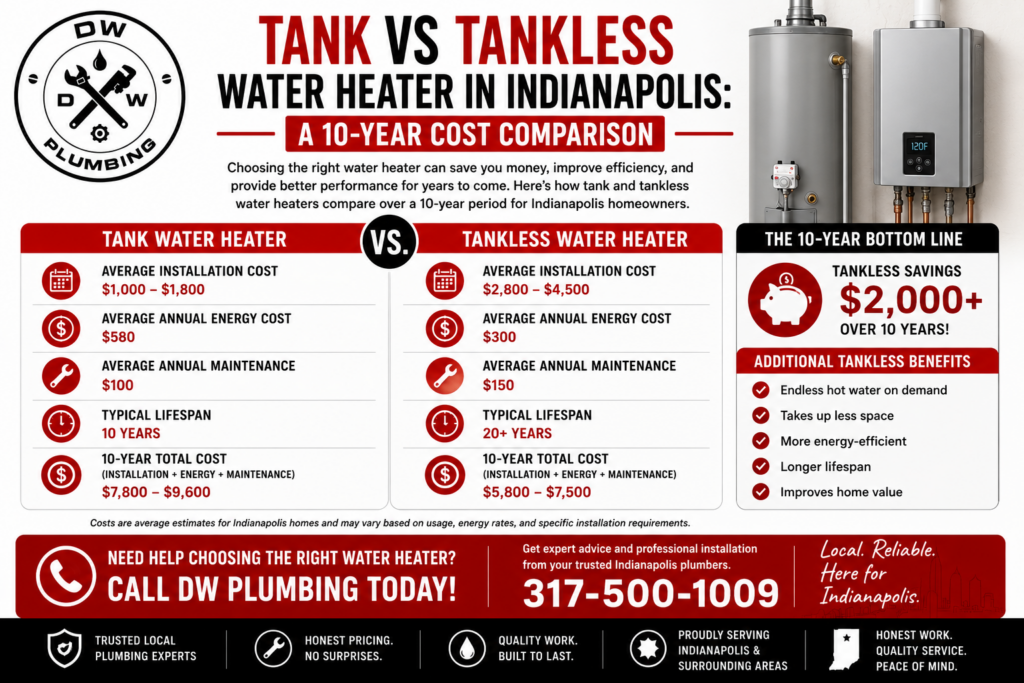tank vs tankless water heater indianapolis